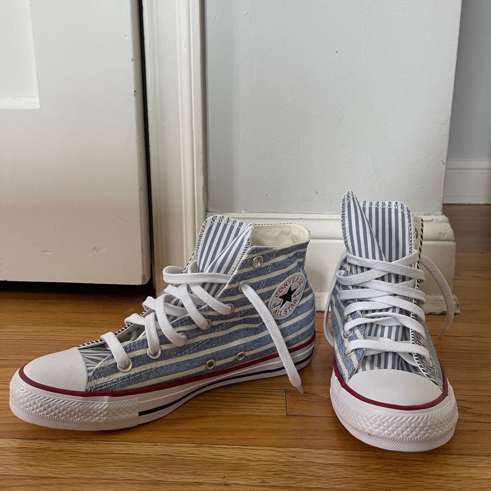 Multi-Stripe Denim Converse - New, Never Worn